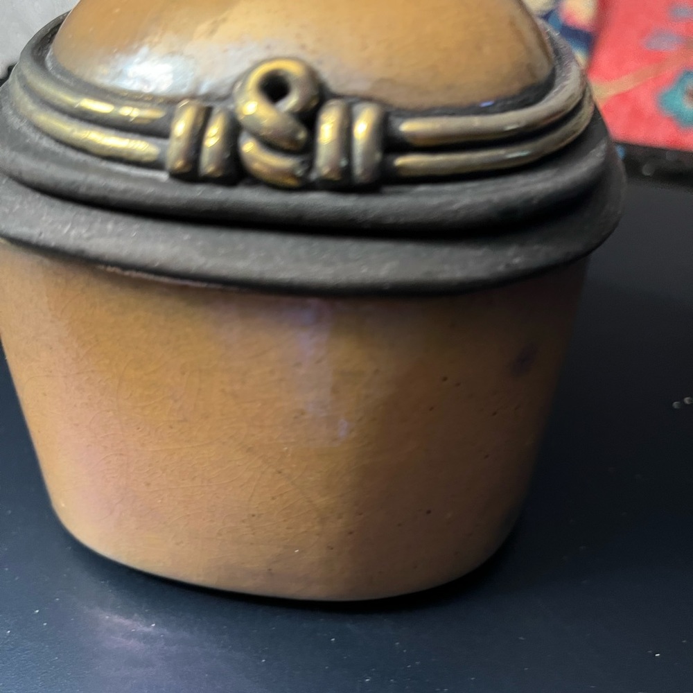 Vintage artist Raku Ceramic Box